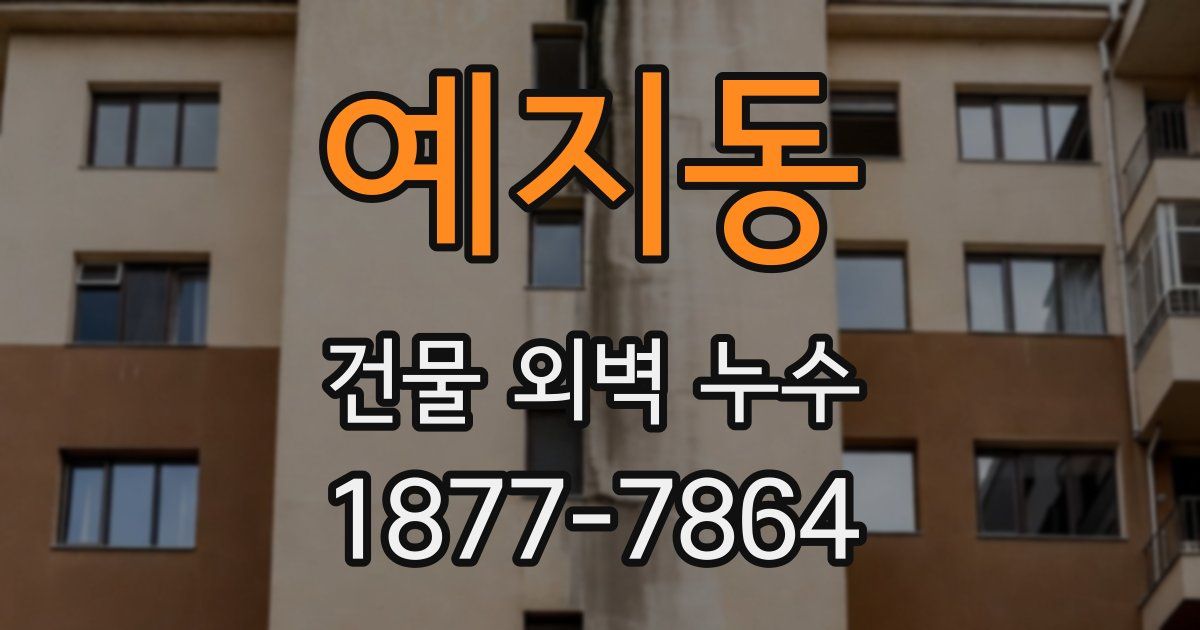 예지동 건물 외벽 누수