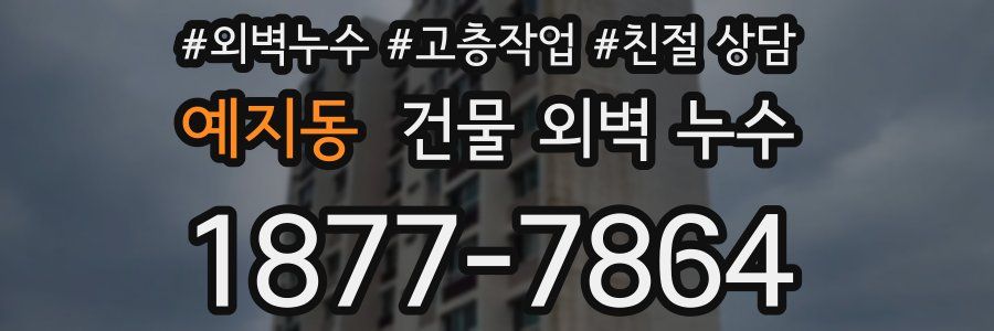 예지동 건물 외벽 누수