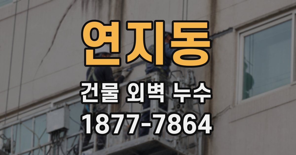 연지동 건물 외벽 누수