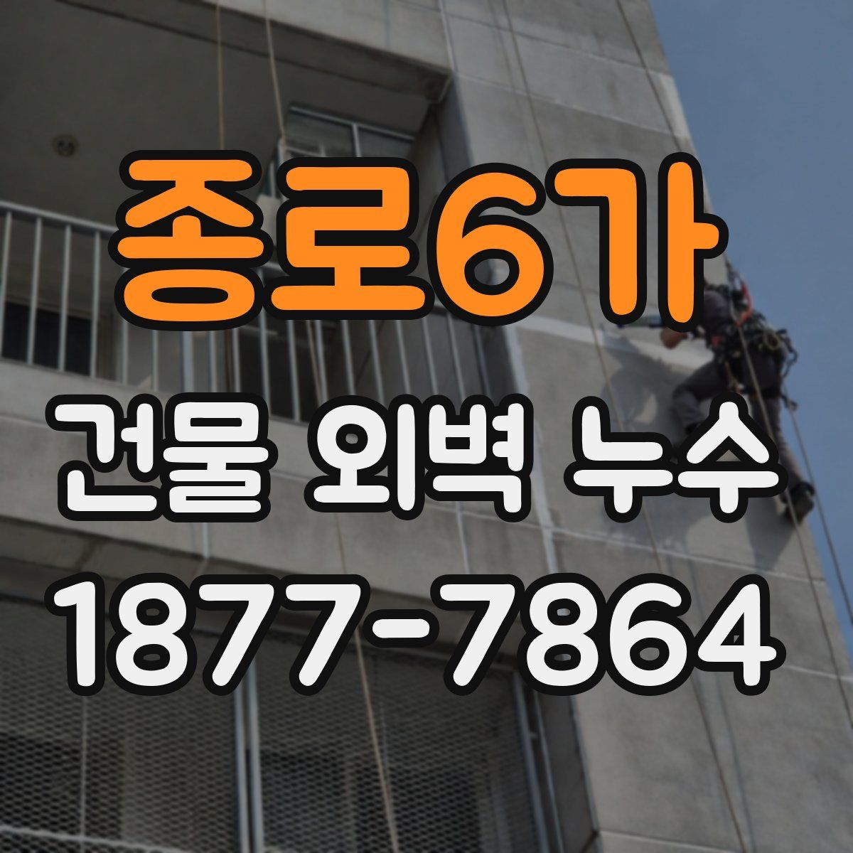 종로6가 건물 외벽 누수