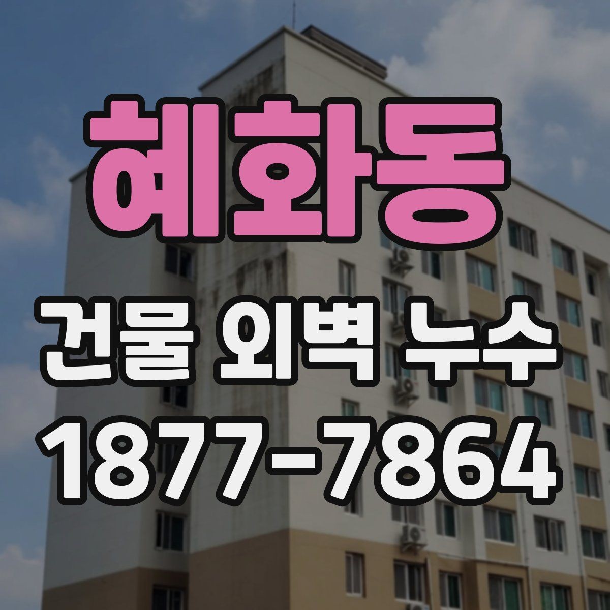 혜화동 건물 외벽 누수 해결을 위한 단계별 점검