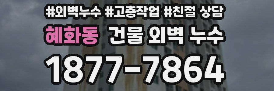혜화동 건물 외벽 누수