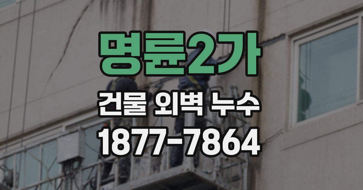 명륜2가 건물 외벽 누수