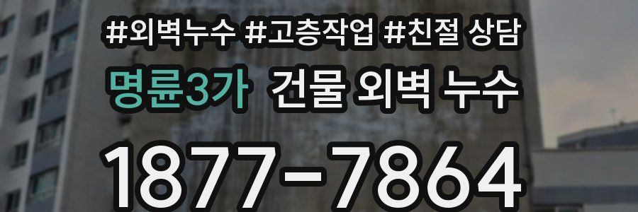 명륜3가 건물 외벽 누수