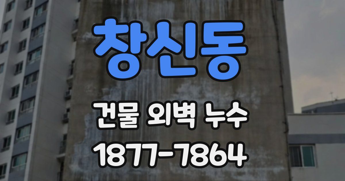 창신동 건물 외벽 누수