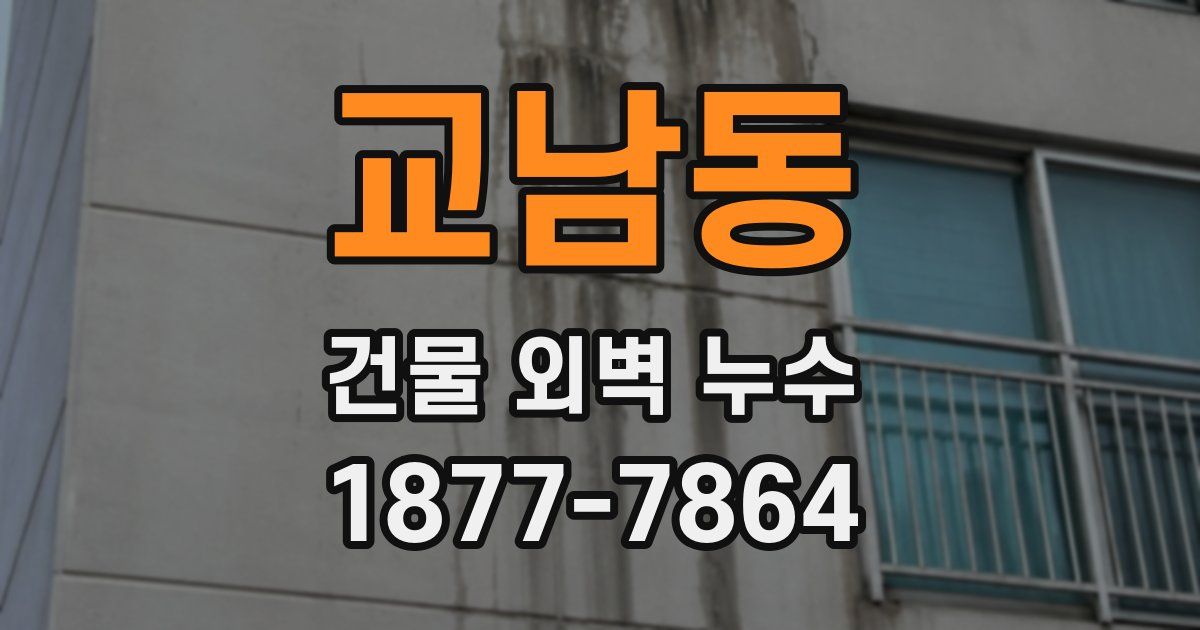 교남동 건물 외벽 누수