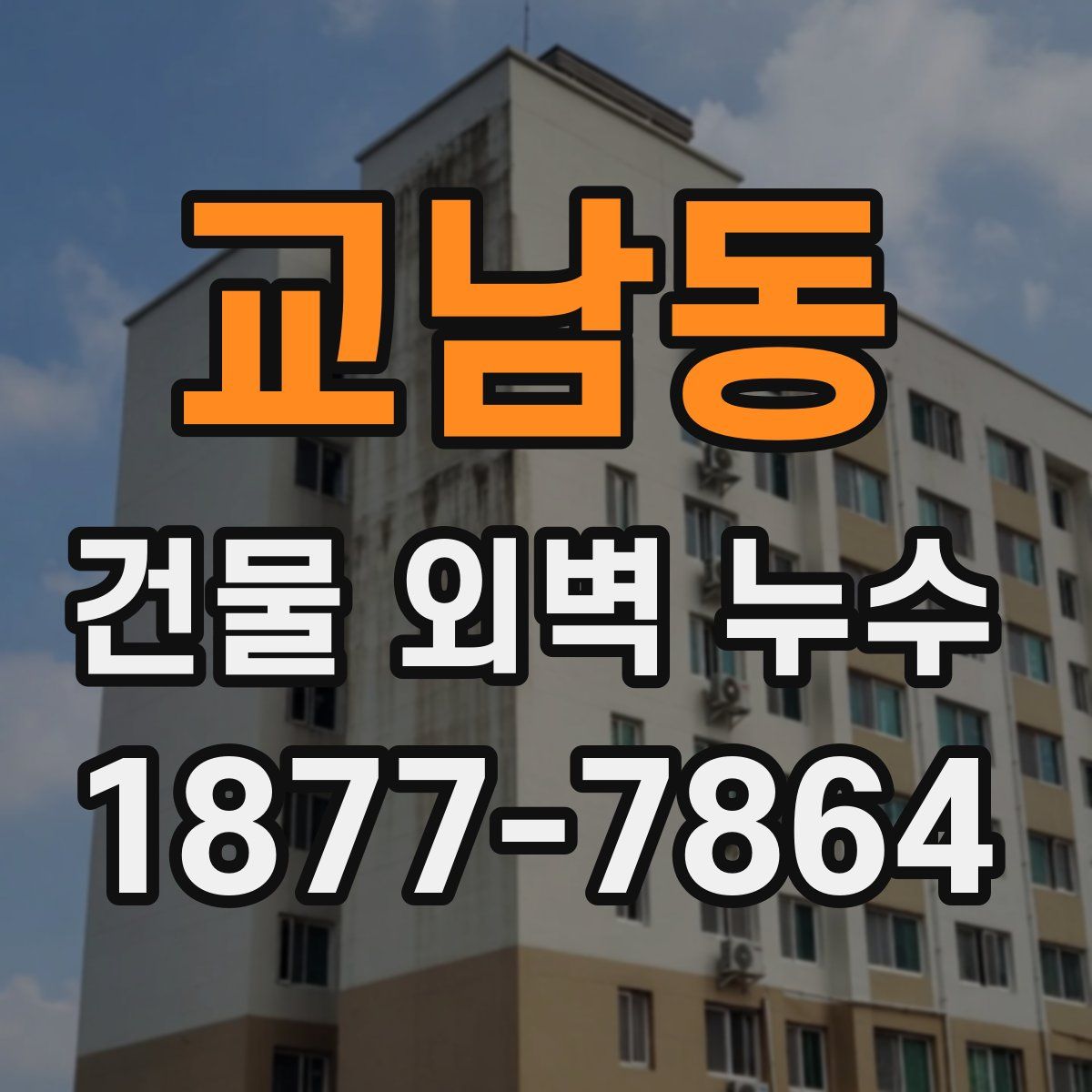 교남동 건물 외벽 누수