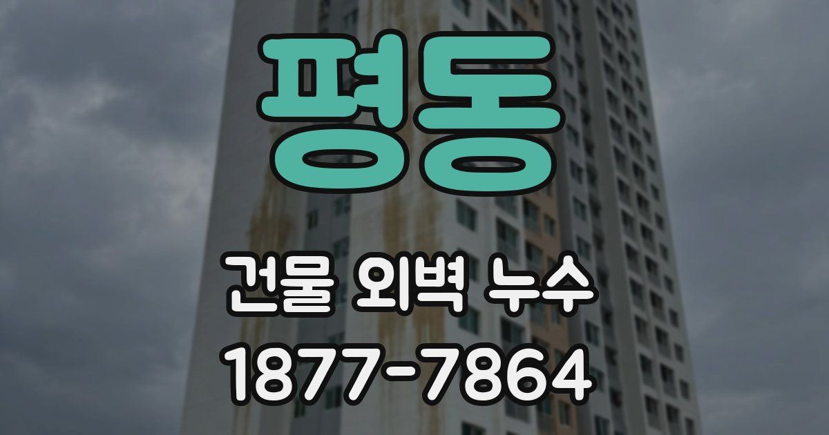 평동 건물 외벽 누수