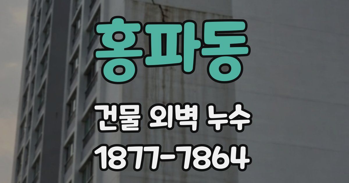 홍파동 건물 외벽 누수
