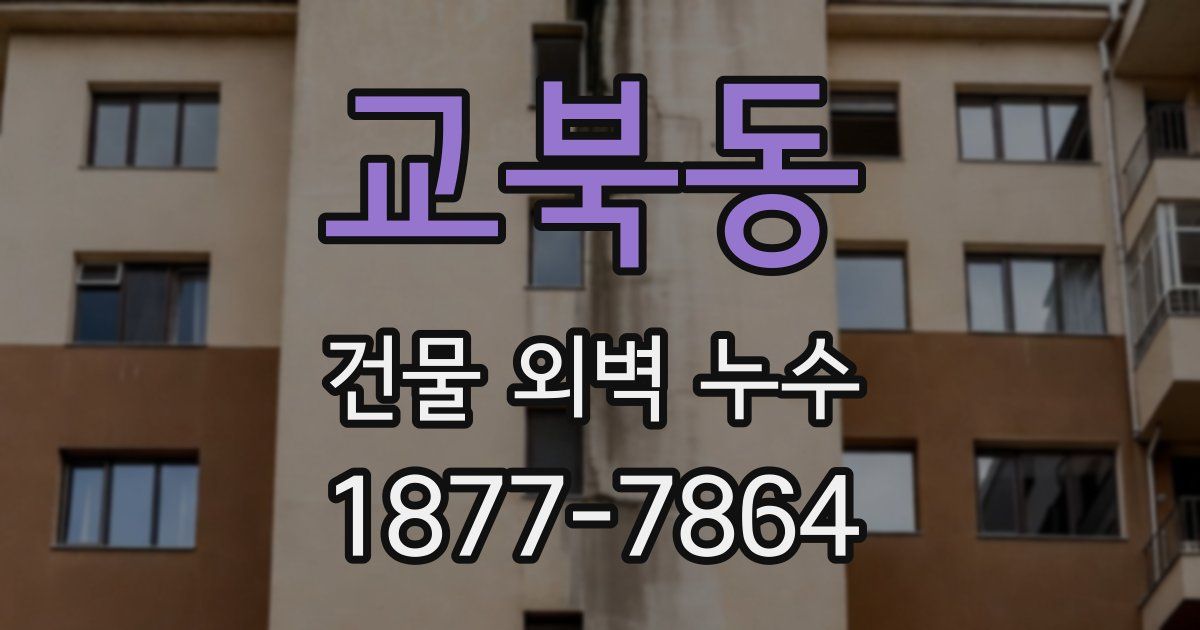 교북동 건물 외벽 누수