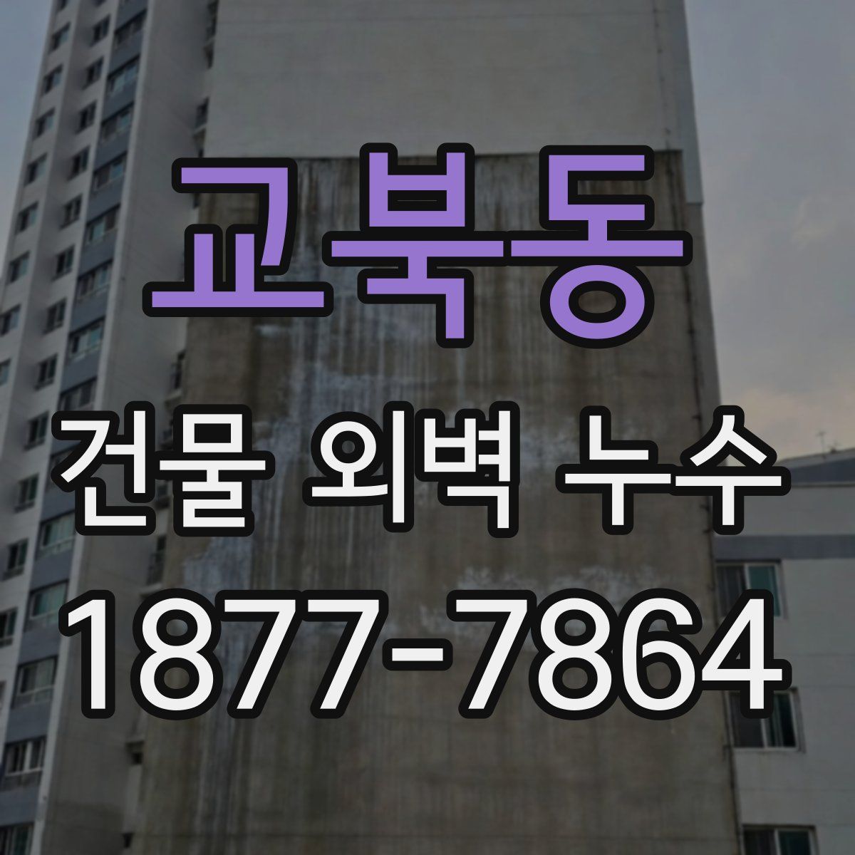 교북동 건물 외벽 누수
