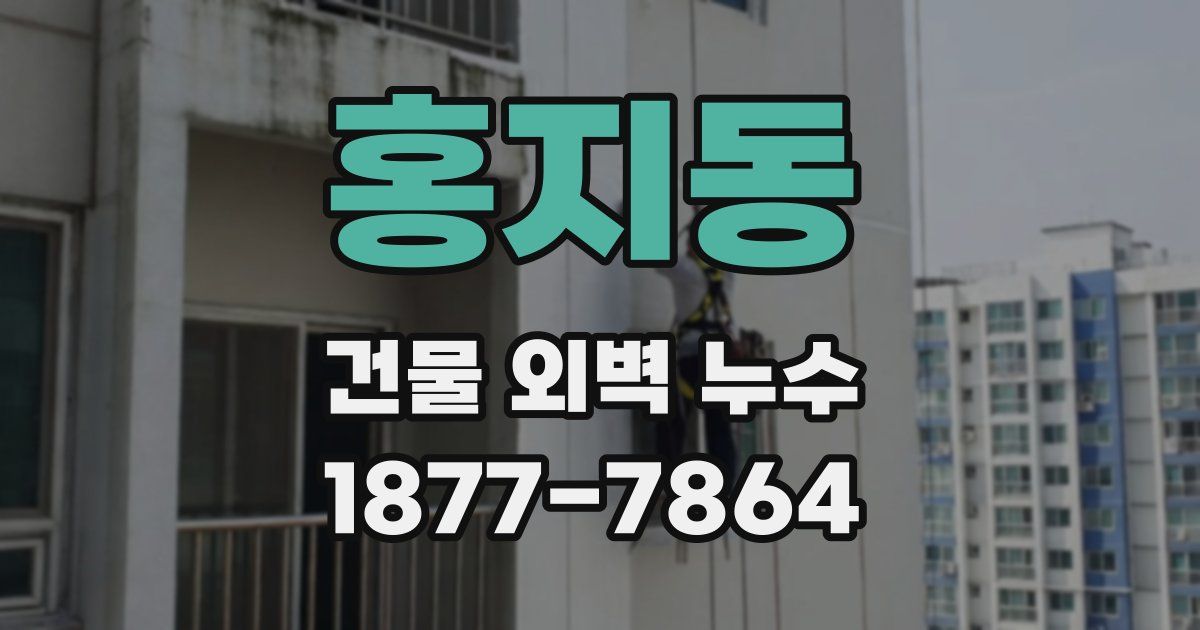 홍지동 건물 외벽 누수