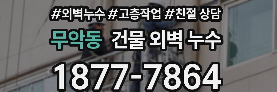 무악동 건물 외벽 누수
