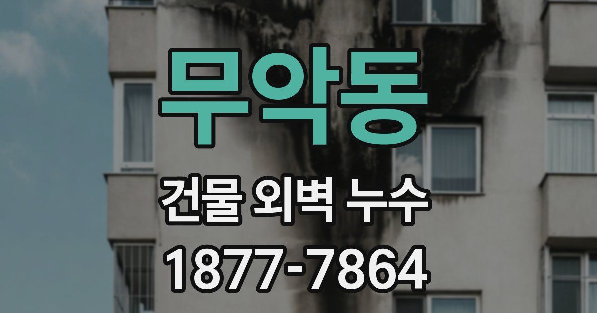 무악동 건물 외벽 누수