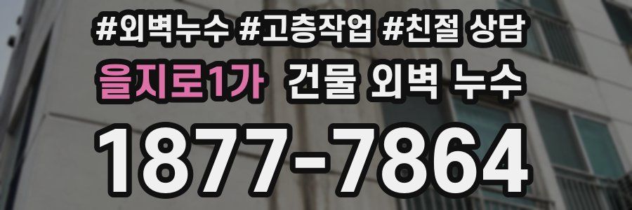 을지로1가 건물 외벽 누수