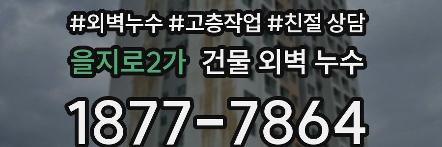 을지로2가 건물 외벽 누수