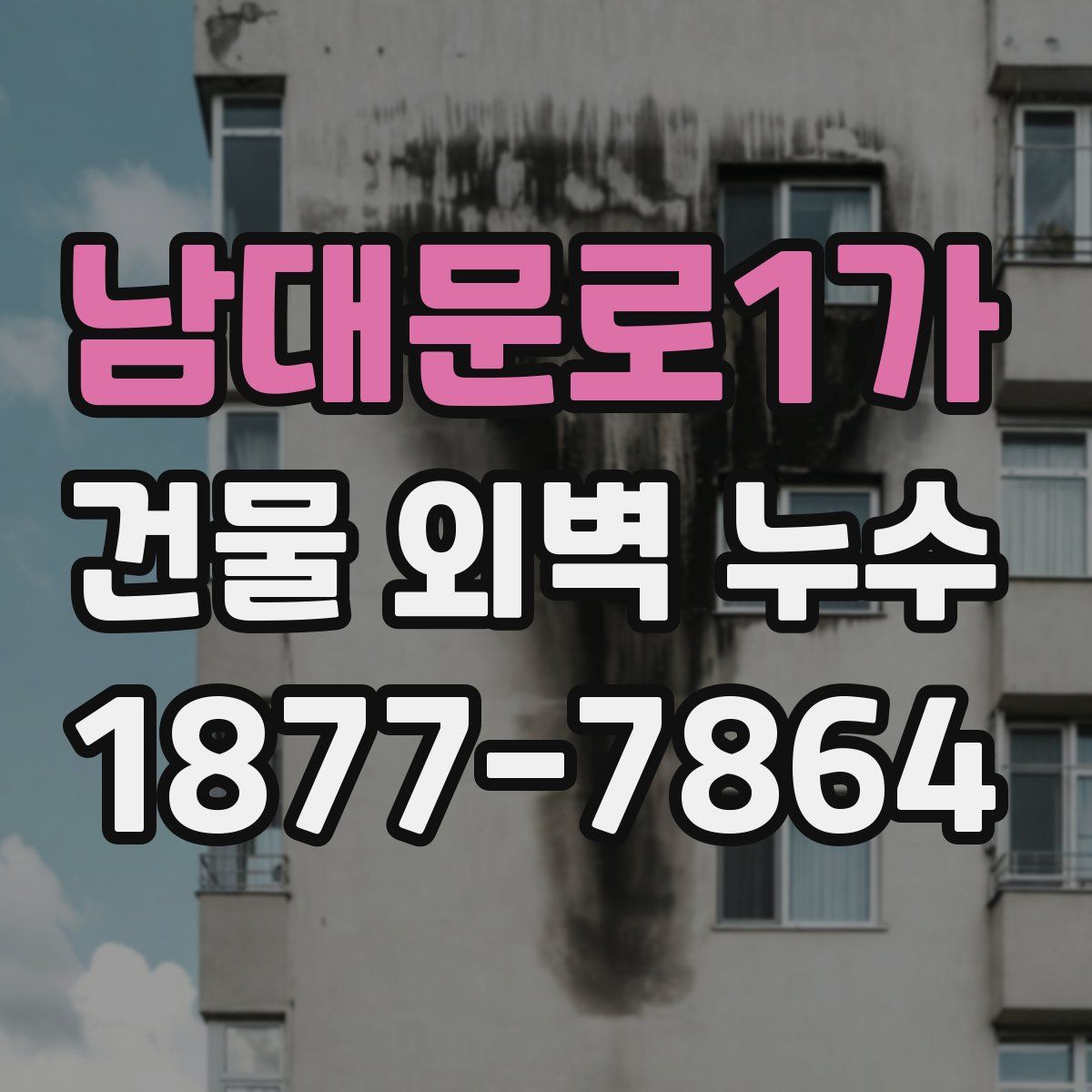 남대문로1가 건물 외벽 누수