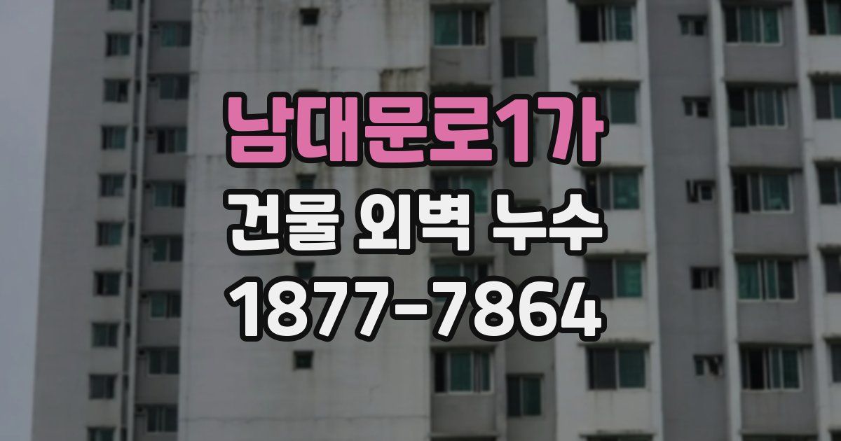 남대문로1가 건물 외벽 누수