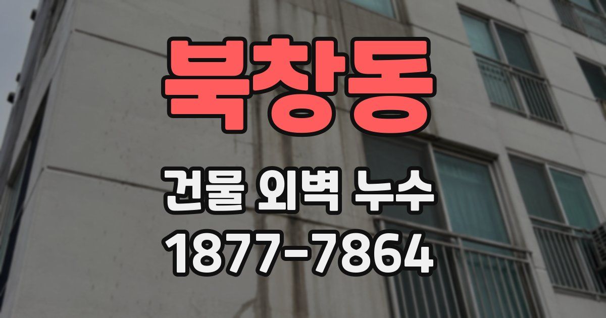 북창동 건물 외벽 누수