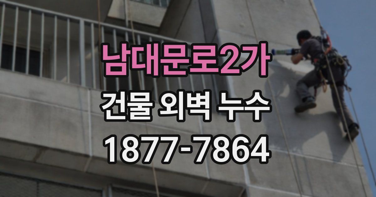 남대문로2가 건물 외벽 누수