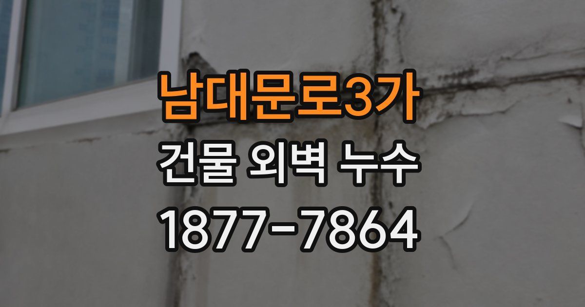 남대문로3가 건물 외벽 누수