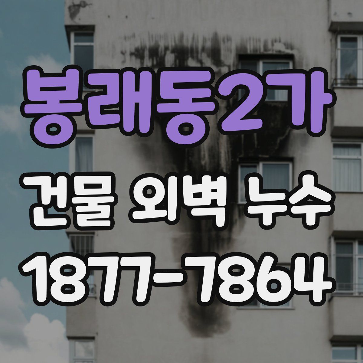 봉래동2가 건물 외벽 누수