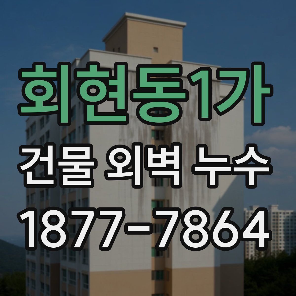 회현동1가 건물 외벽 누수