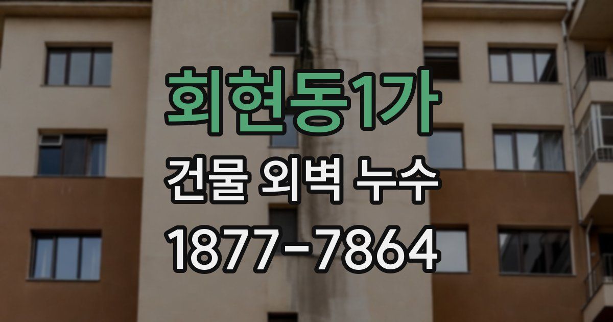 회현동1가 건물 외벽 누수