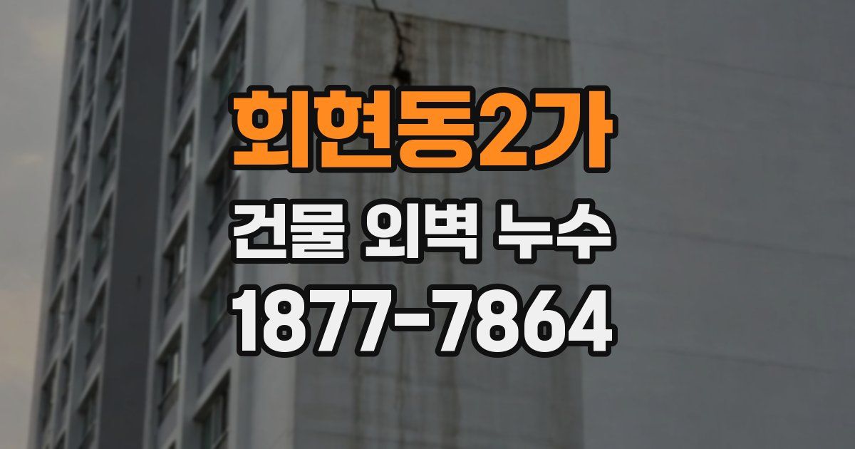 회현동2가 건물 외벽 누수
