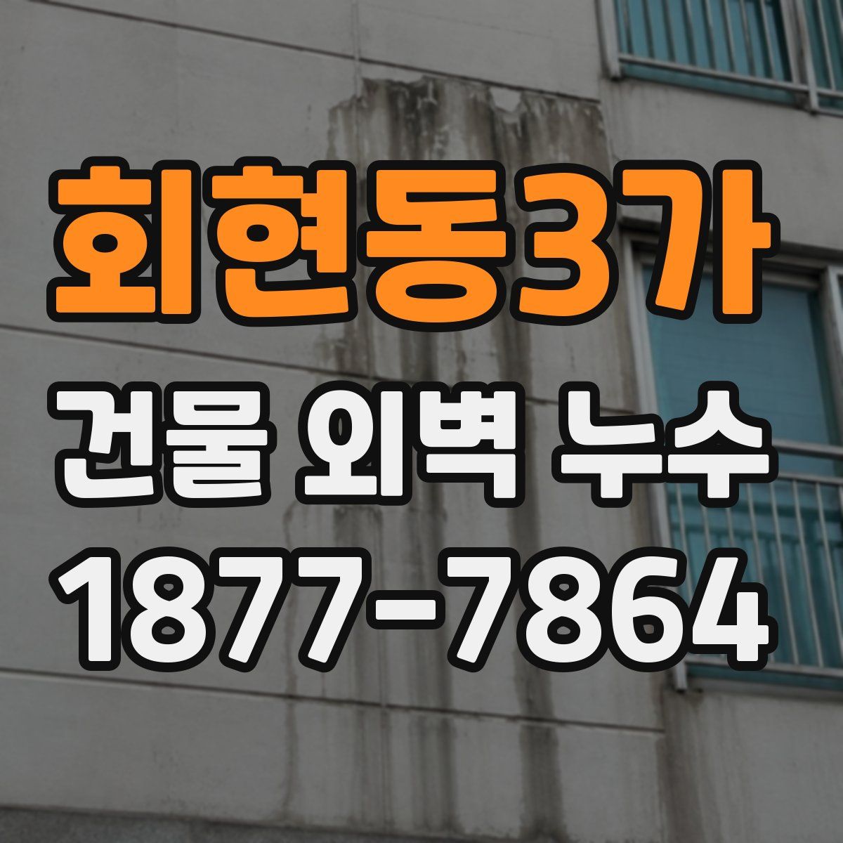 회현동3가 건물 외벽 누수