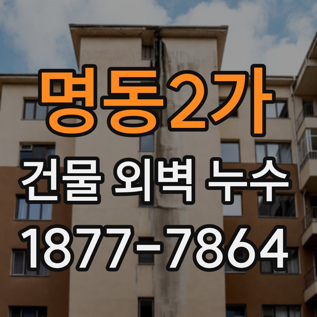 명동2가 건물 외벽 누수