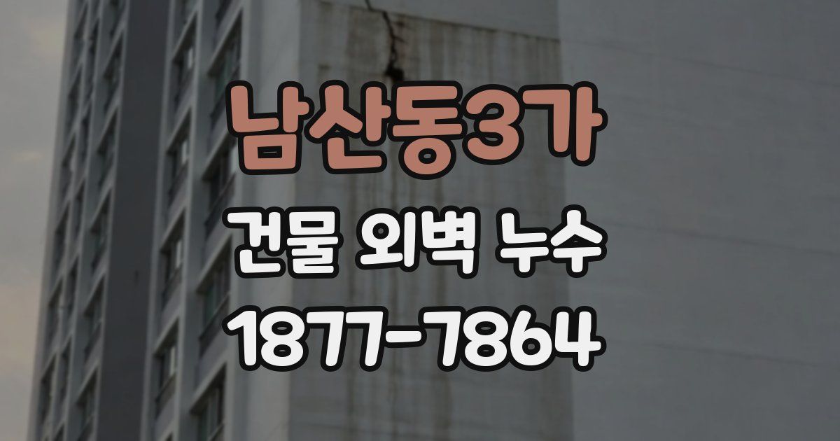 남산동3가 건물 외벽 누수