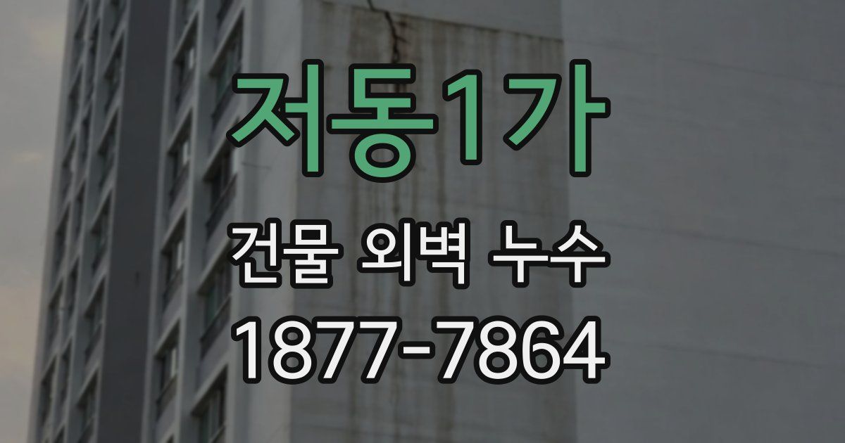 저동1가 건물 외벽 누수