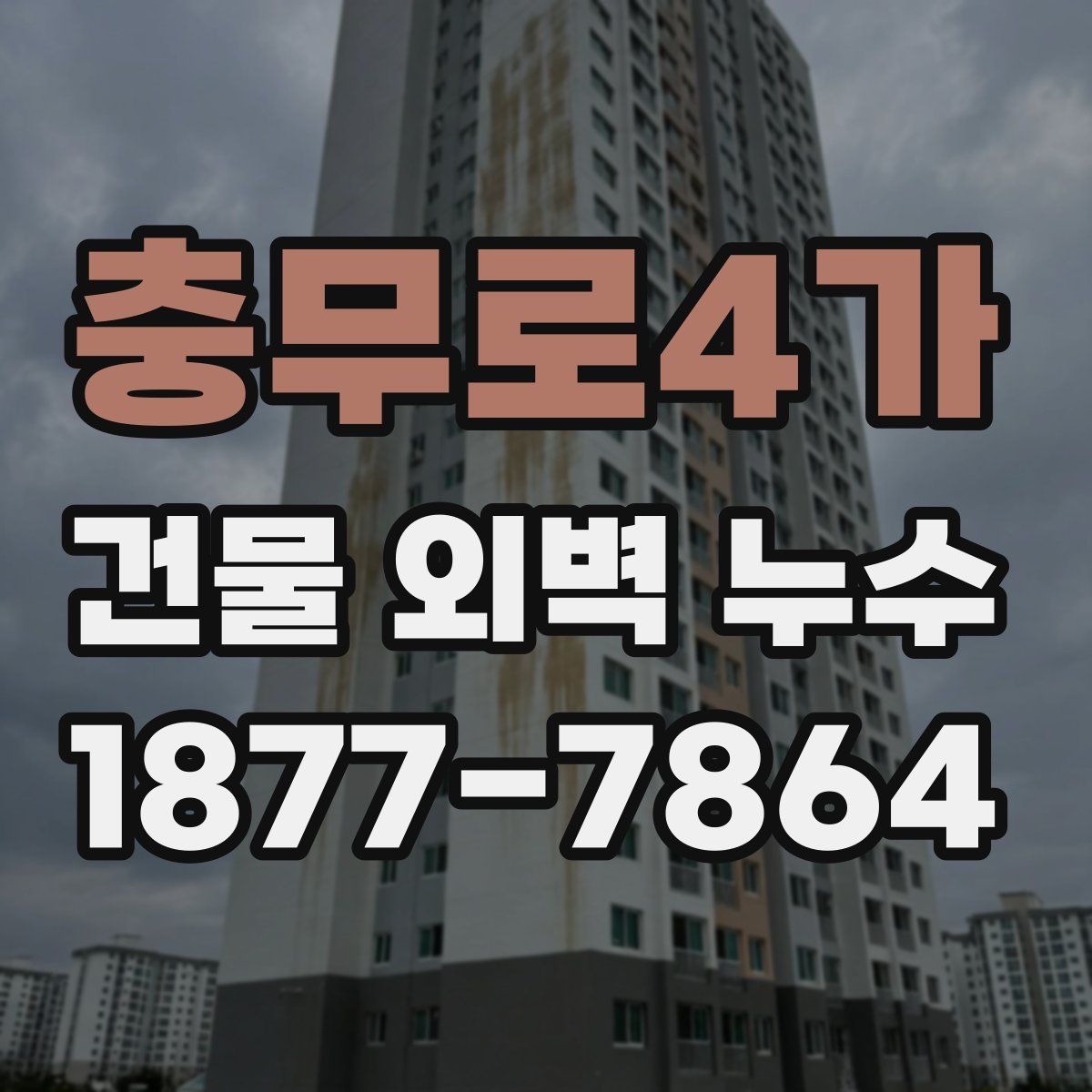 충무로4가 건물 외벽 누수