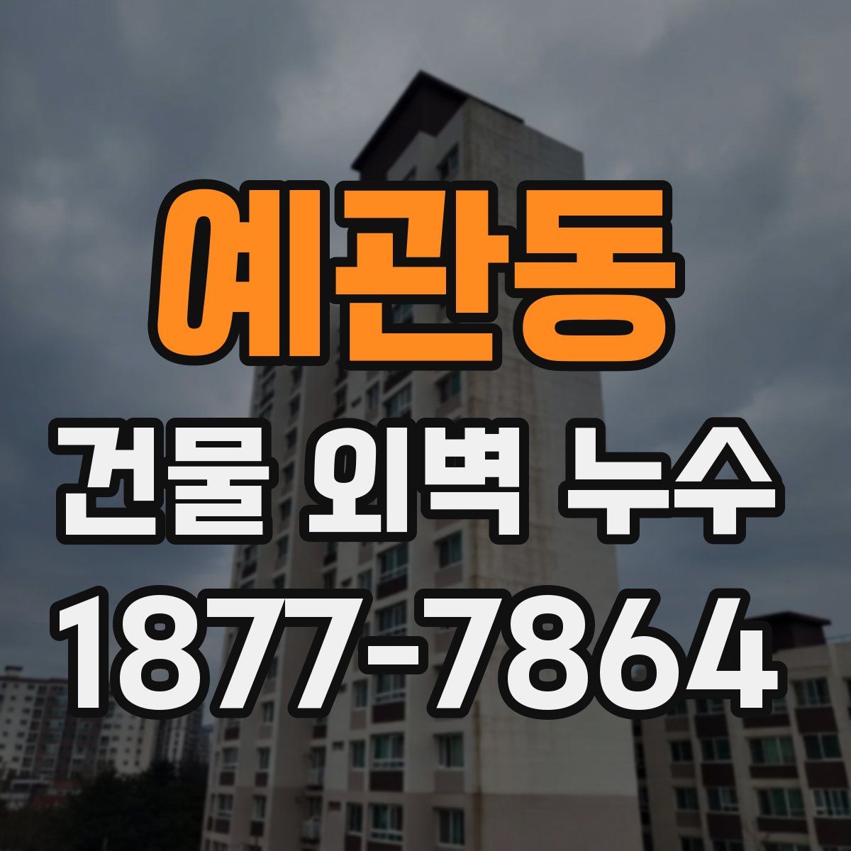 예관동 건물 외벽 누수
