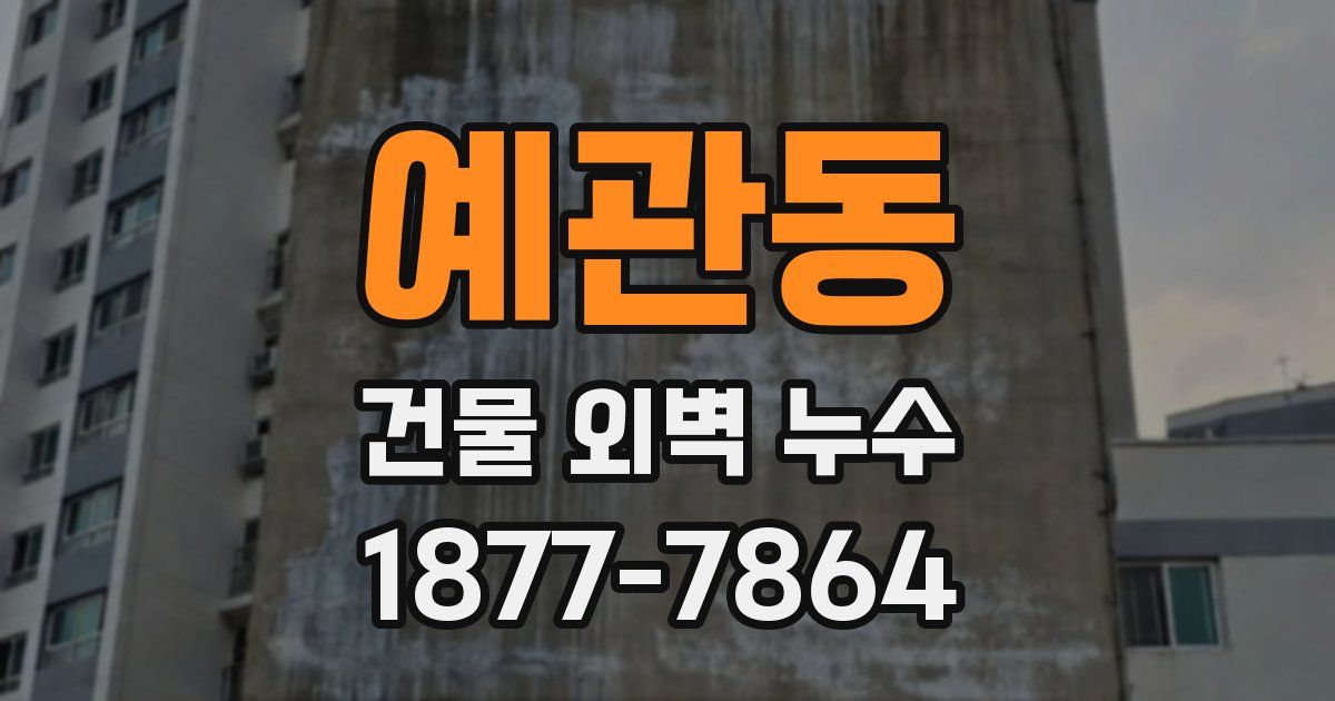 예관동 건물 외벽 누수