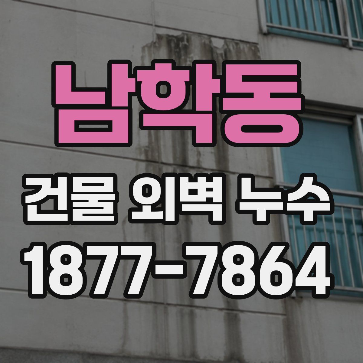 남학동 건물 외벽 누수
