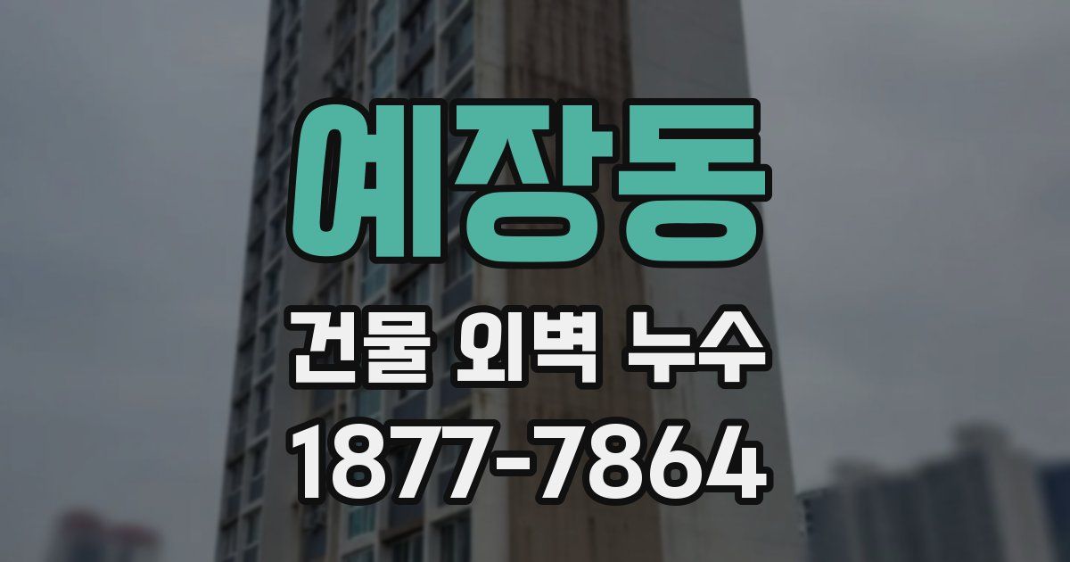 예장동 건물 외벽 누수