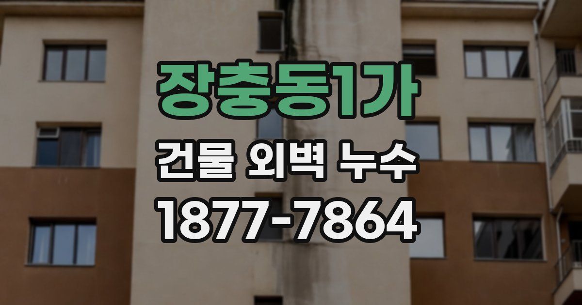 장충동1가 건물 외벽 누수
