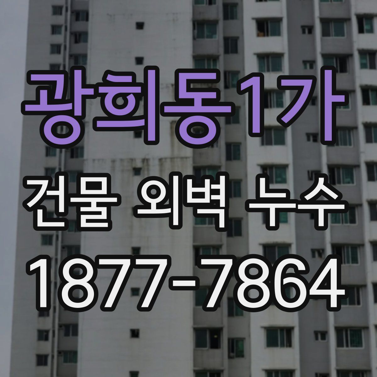 광희동1가 건물 외벽 누수