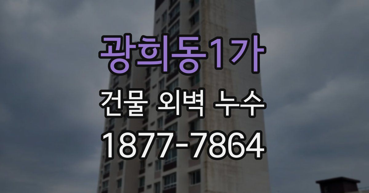 광희동1가 건물 외벽 누수