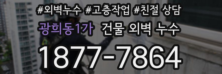 광희동1가 건물 외벽 누수