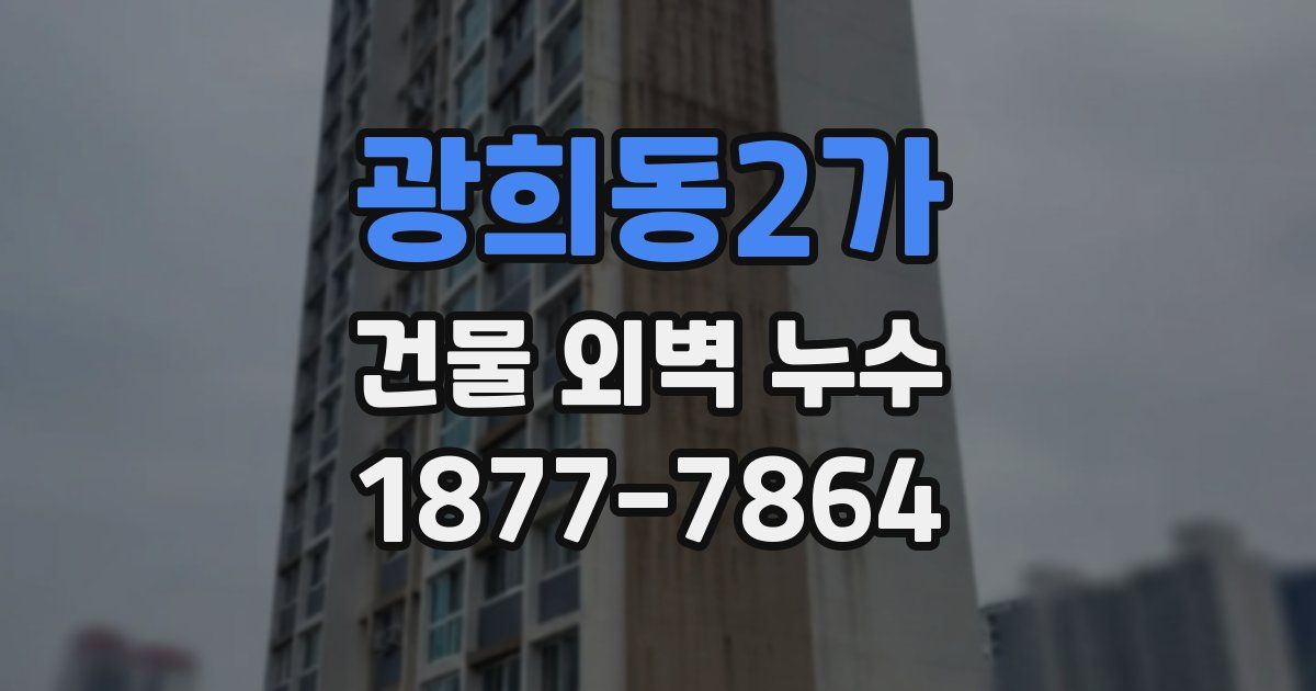 광희동2가 건물 외벽 누수