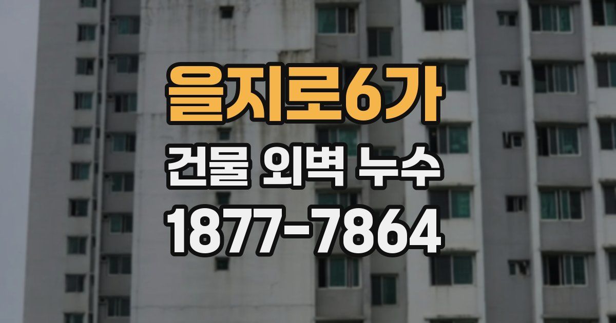 을지로6가 건물 외벽 누수