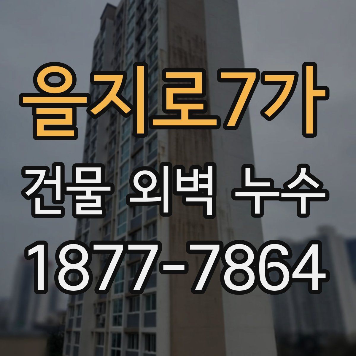 을지로7가 건물 외벽 누수 예방을 위한 외벽 관리 포인트
