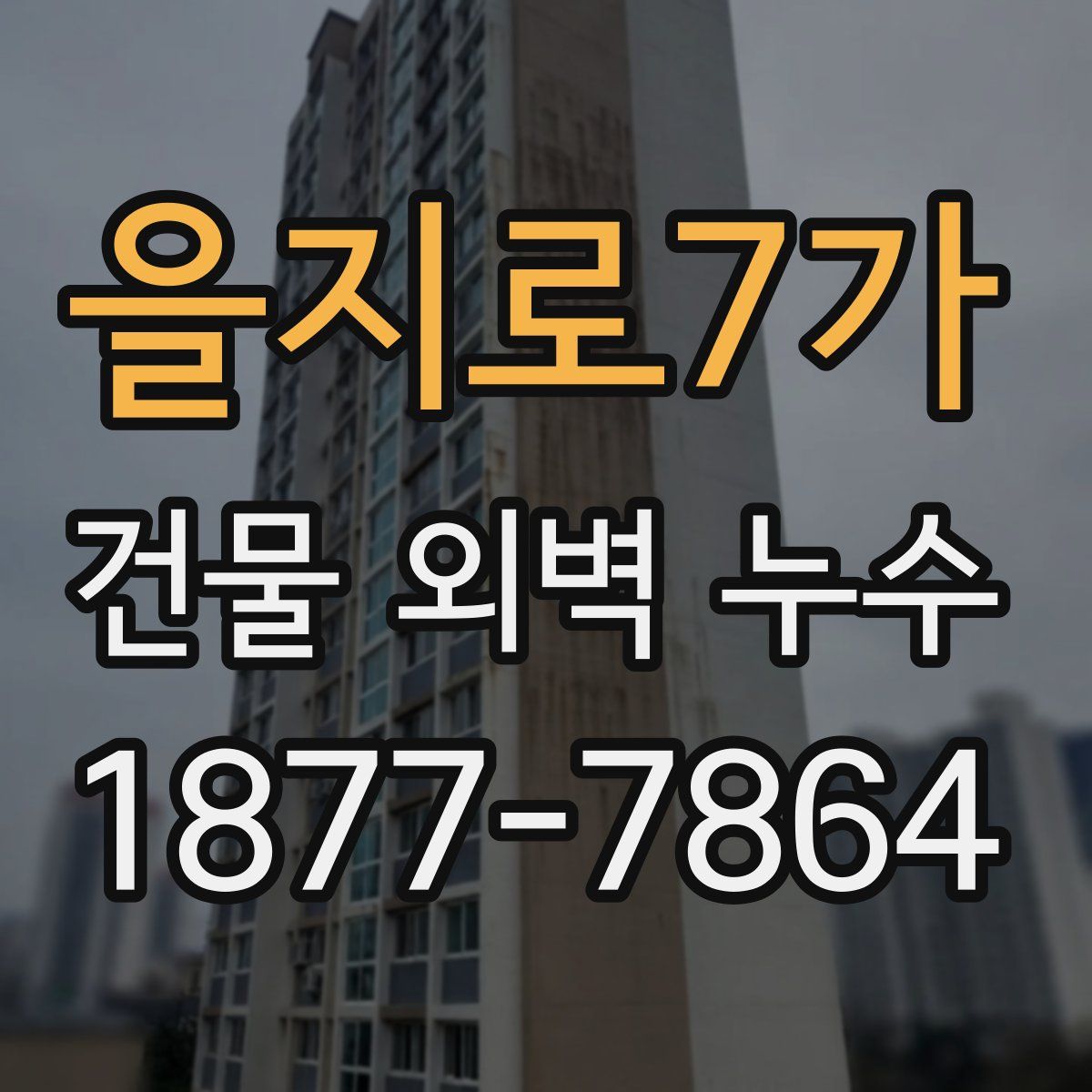 을지로7가 건물 외벽 누수