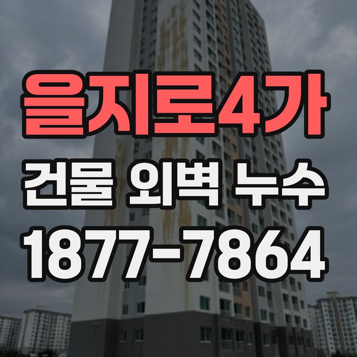을지로4가 건물 외벽 누수