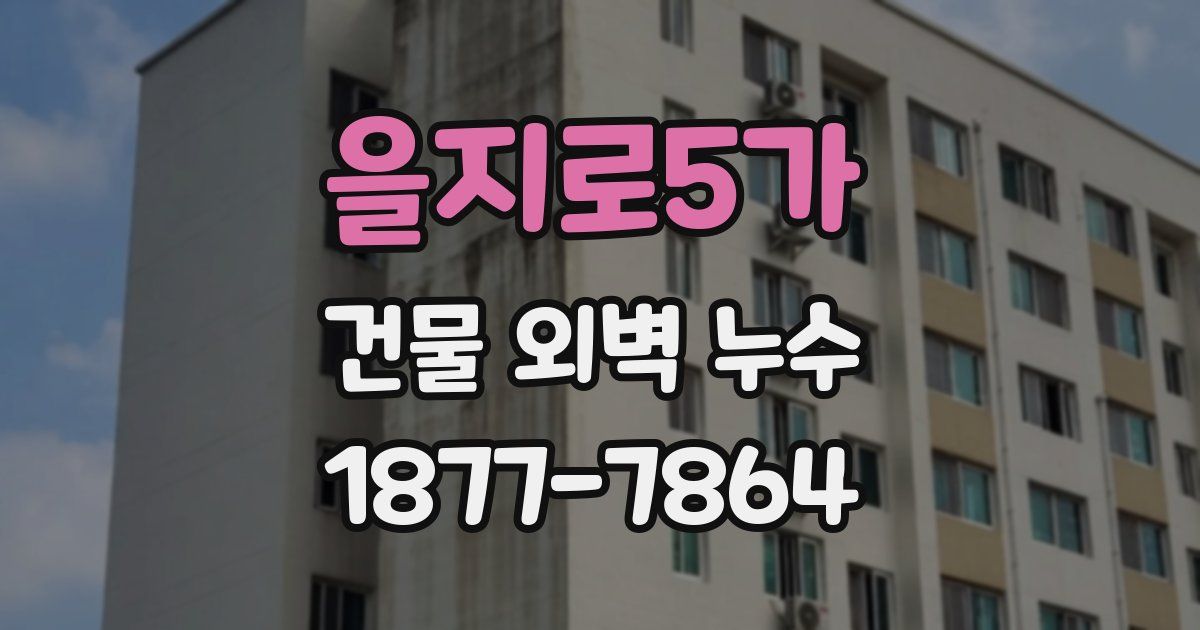 을지로5가 건물 외벽 누수