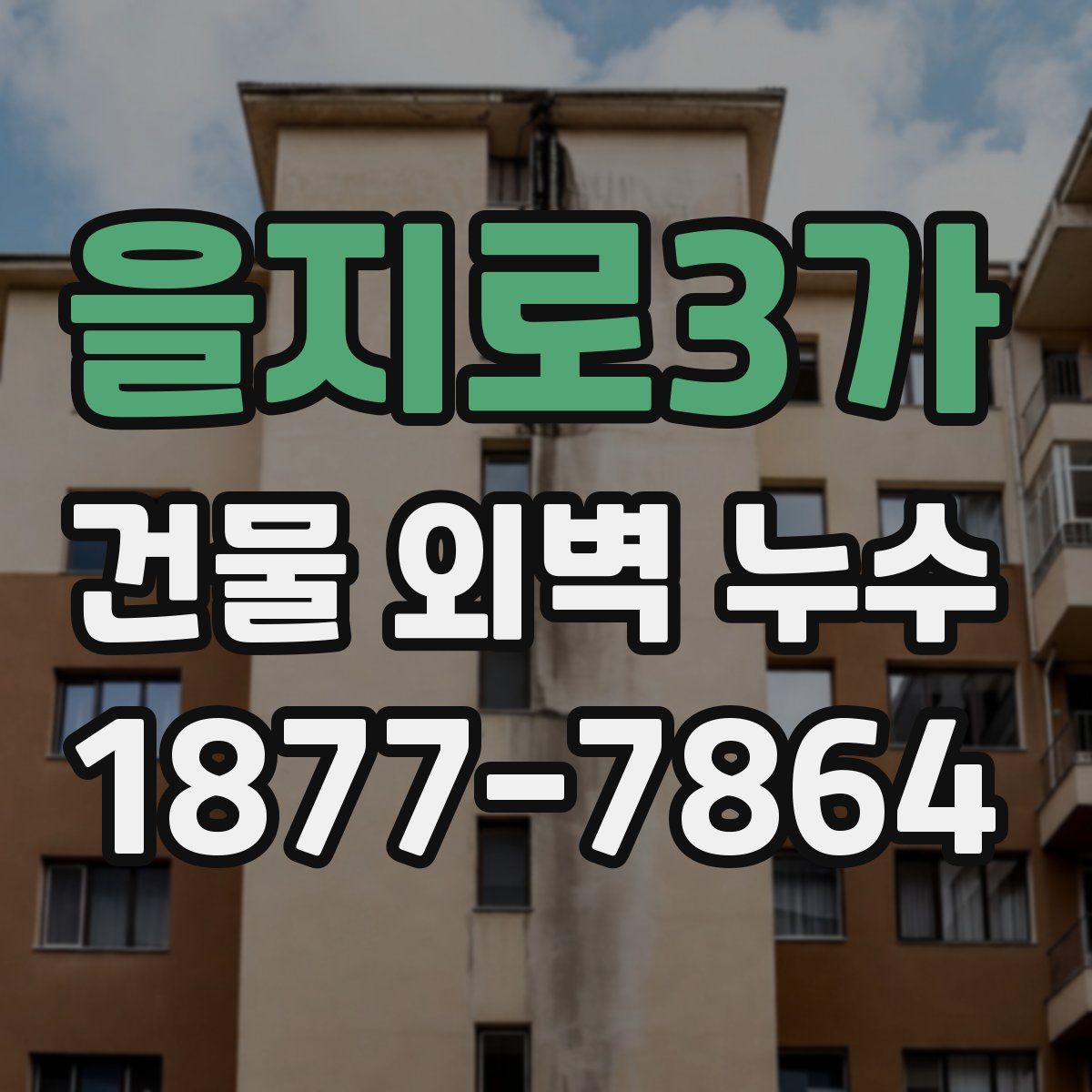 을지로3가 건물 외벽 누수