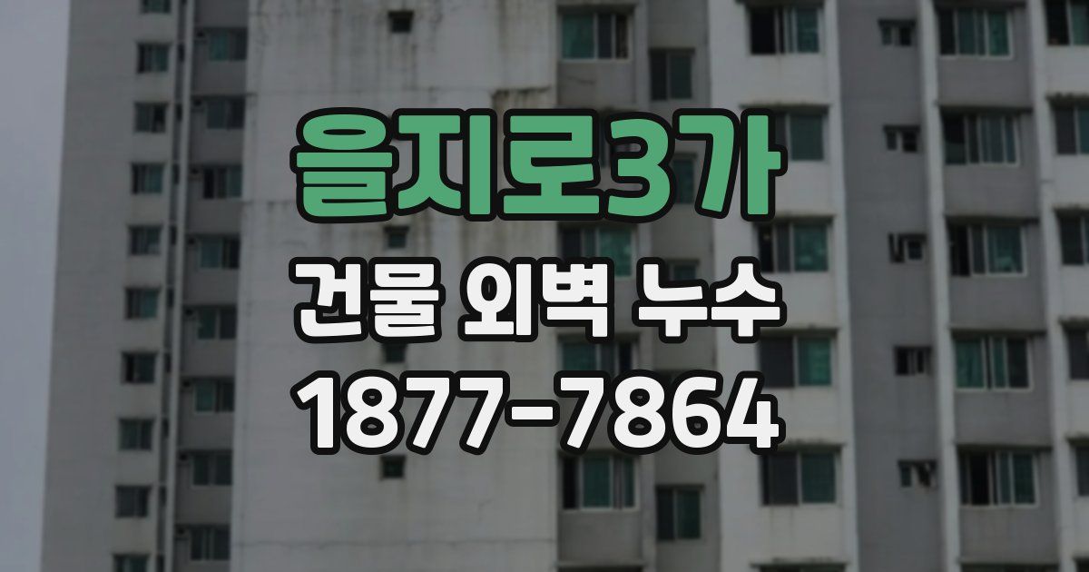 을지로3가 건물 외벽 누수